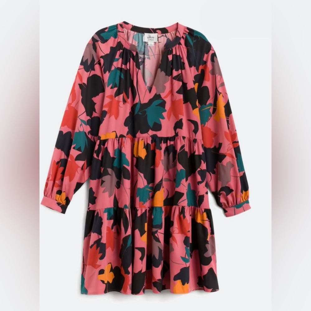 Maggie London Rania Tiered Detail Dress (Size 8)